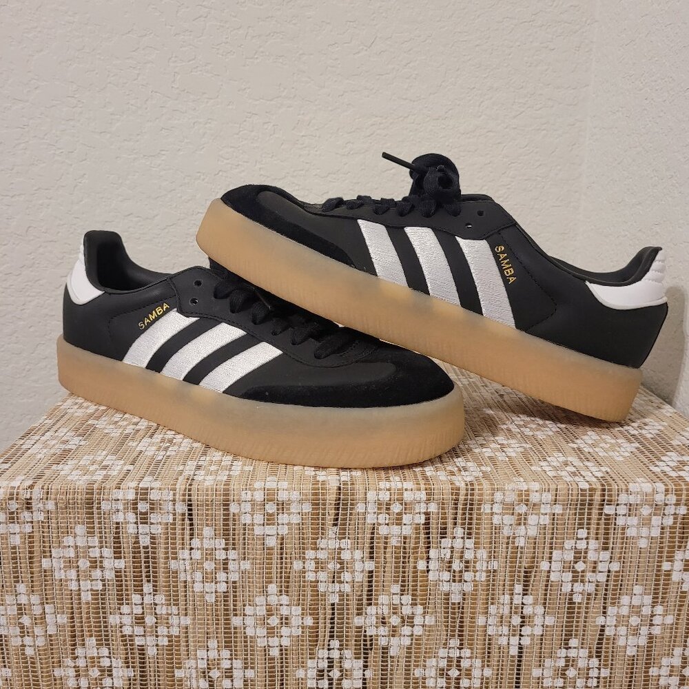 Adidas Women's Samba OG Leather Casual Sneakers Black Size US8